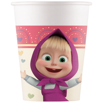 Tazze Masha e l'Orso 200ml 8 pezzi