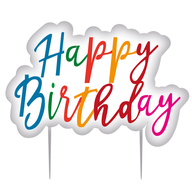 Candela di buon compleanno colorata