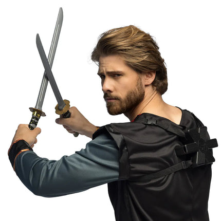 Set di 2 spade da ninja con supporto (52 cm)