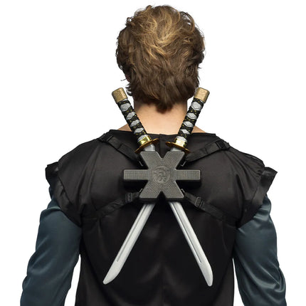 Set di 2 spade da ninja con supporto (52 cm)