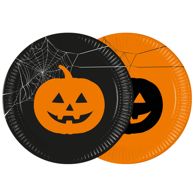 Piatti di Halloween Zucche 23cm 8pz