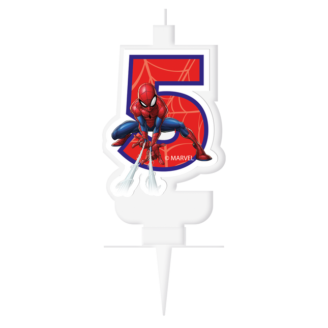5 anni di candela Spiderman