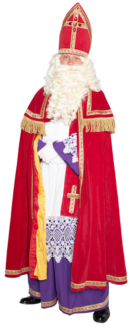 Tuta Sinterklaas completa in velluto 4 pezzi