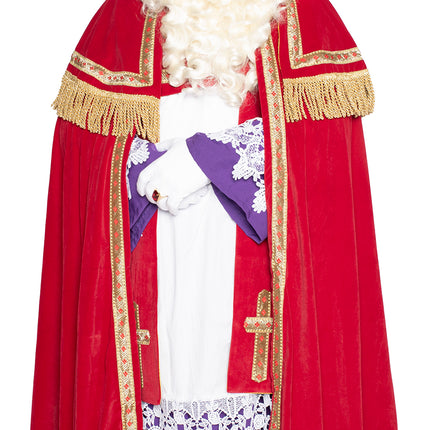 Tuta Sinterklaas completa in velluto 4 pezzi