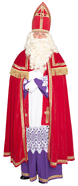 Tuta Sinterklaas completa in velluto 4 pezzi