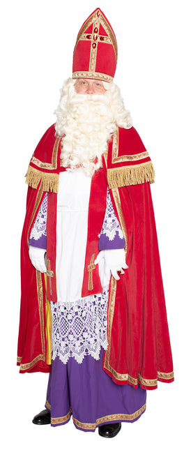 Tuta Sinterklaas completa in velluto 4 pezzi