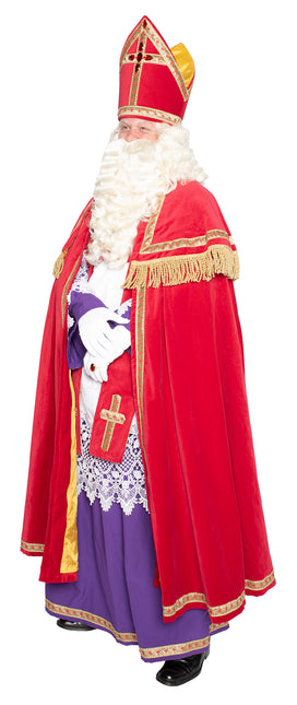 Tuta Sinterklaas completa in velluto 4 pezzi