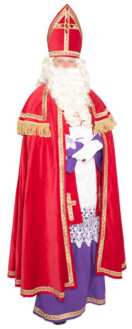 Tuta Sinterklaas completa in velluto 4 pezzi