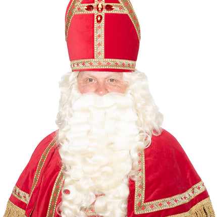 Tuta Sinterklaas completa in velluto 4 pezzi