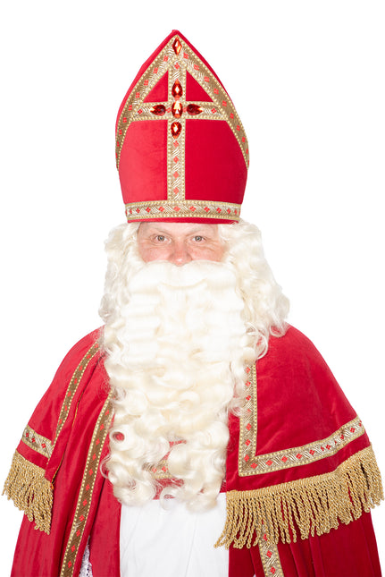 Tuta Sinterklaas completa in velluto 4 pezzi