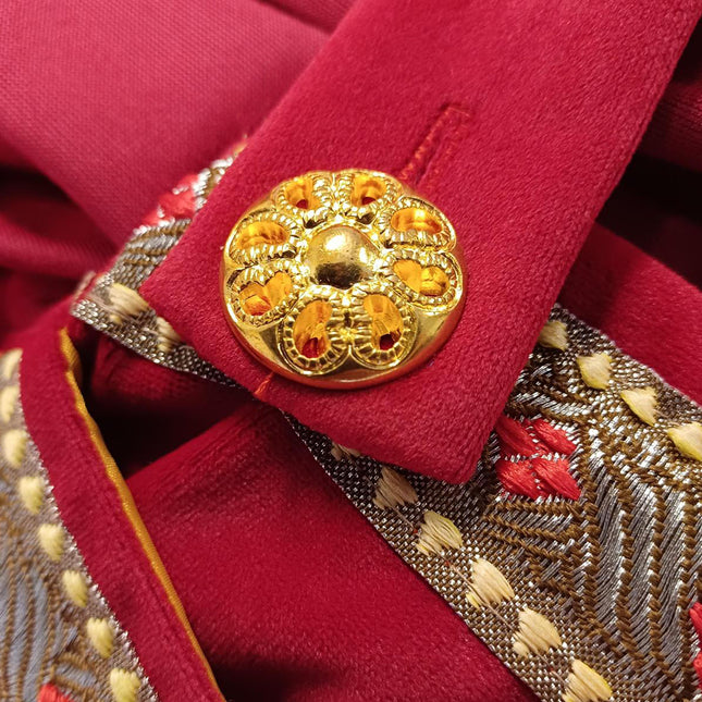 Abito Sinterklaas in velluto di cotone 4 pezzi
