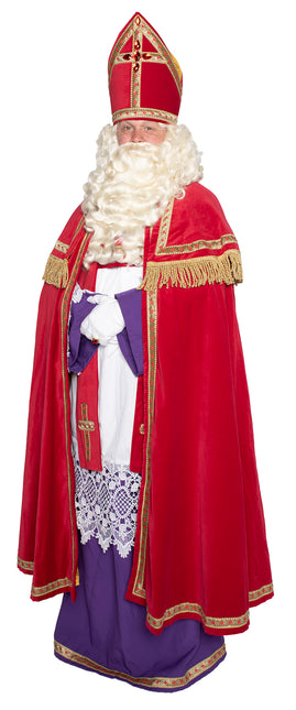 Abito Sinterklaas in velluto di cotone 4 pezzi