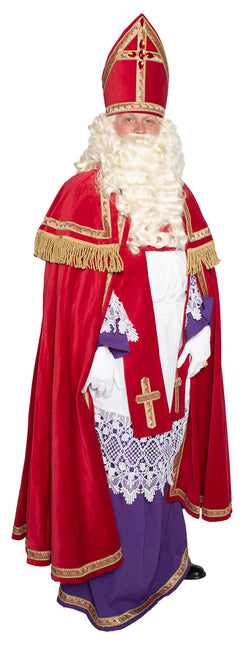 Abito Sinterklaas in velluto di cotone 4 pezzi