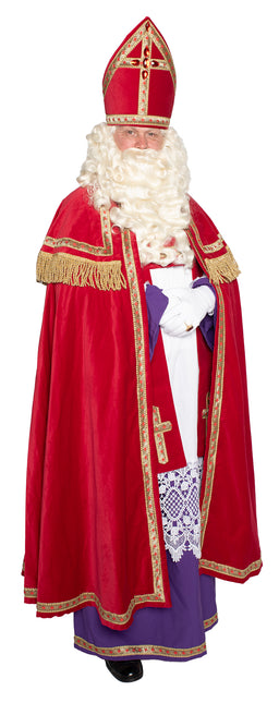 Abito Sinterklaas in velluto di cotone 4 pezzi