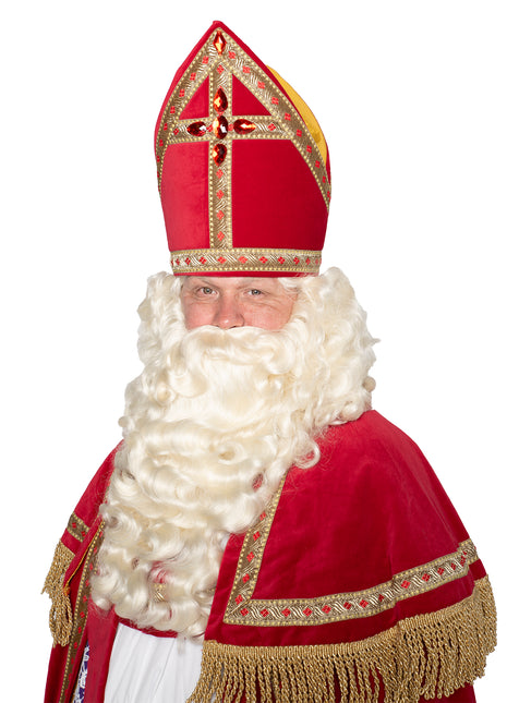 Abito Sinterklaas in velluto di cotone 4 pezzi