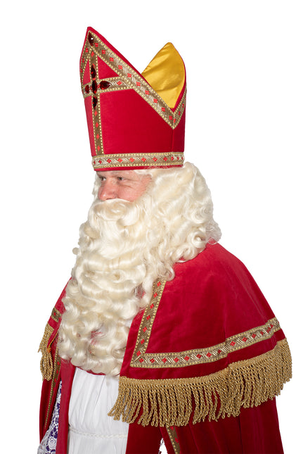 Abito Sinterklaas in velluto di cotone 4 pezzi
