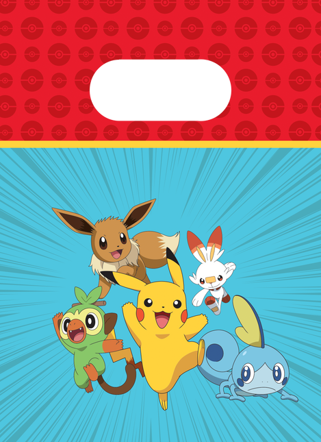 Sacchetti di condivisione Pokemon 22cm 4pz