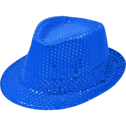 Cappello blu con paillettes