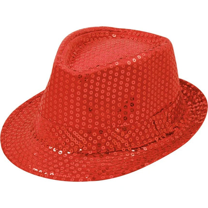 Cappello rosso con glitter