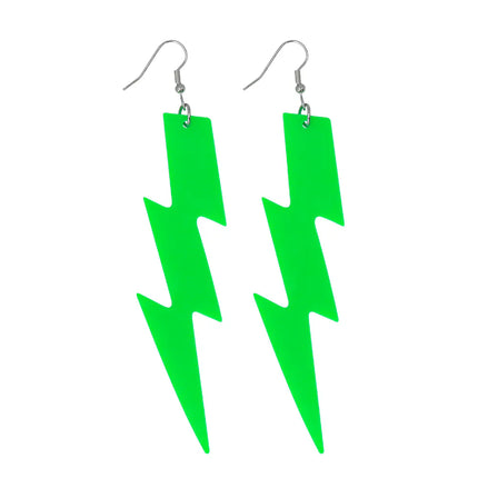Coppia di orecchini Flash verde neon UV