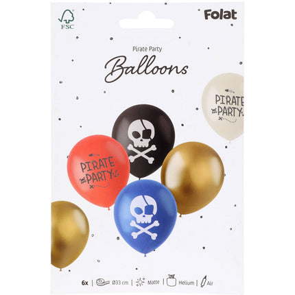 Palloncini Pirata Colorati 33cm 6pz