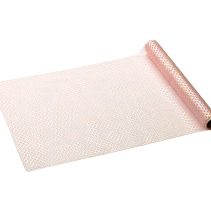 Runner da tavola rosa chiaro 3m