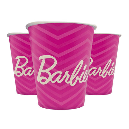 Bicchieri Barbie rosa da 250 ml, 8 pezzi
