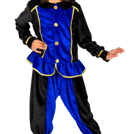 Costume da Piet per bambini blu/nero