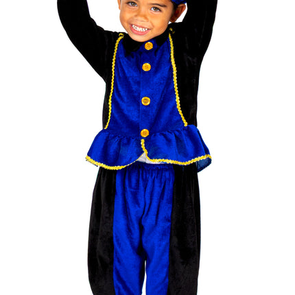 Costume da Piet per bambini blu/nero