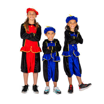 Costume da Piet per bambini blu/nero
