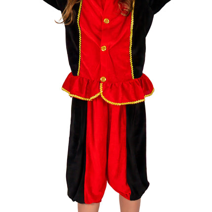 Costume da Piet per bambini rosso/nero