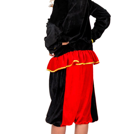 Costume da Piet per bambini rosso/nero