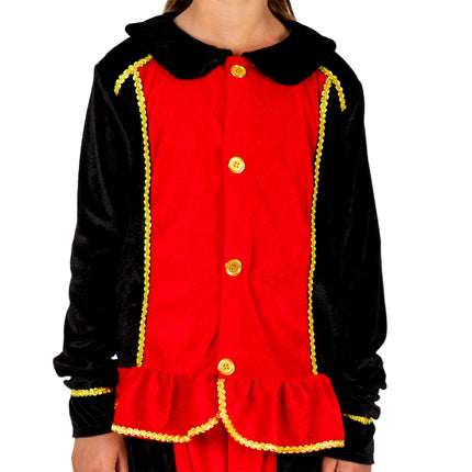 Costume da Piet per bambini rosso/nero