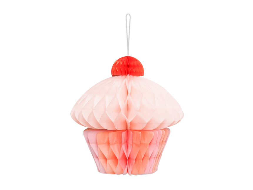 Cupcake a nido d'ape rosa da 20 cm