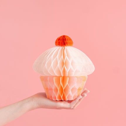Cupcake a nido d'ape rosa da 20 cm