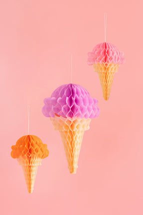 Nido d'ape gelato colorato 30cm 3pz
