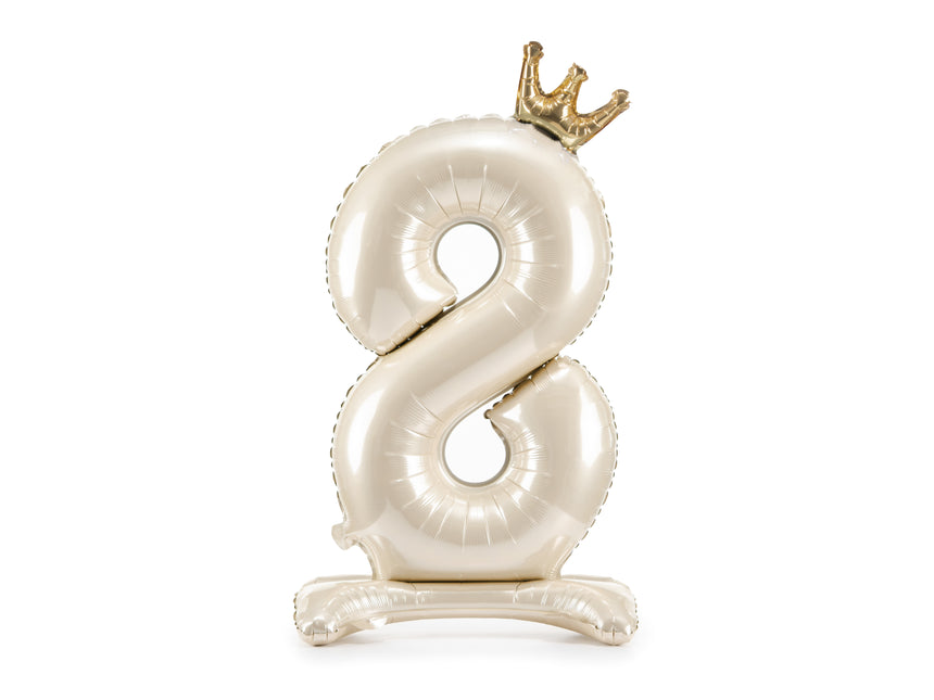 Palloncino a 8 anni con figura perlata vuoto 84 cm