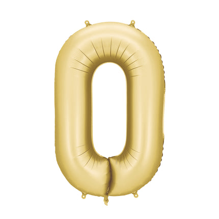 Palloncino 0 Year Figure Oro Satin Foil Vuoto 86cm