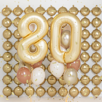 Palloncino 0 Year Figure Oro Satin Foil Vuoto 86cm