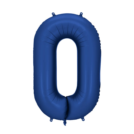 Palloncino 0 Year Figure Blu Satin Foil Vuoto 86cm