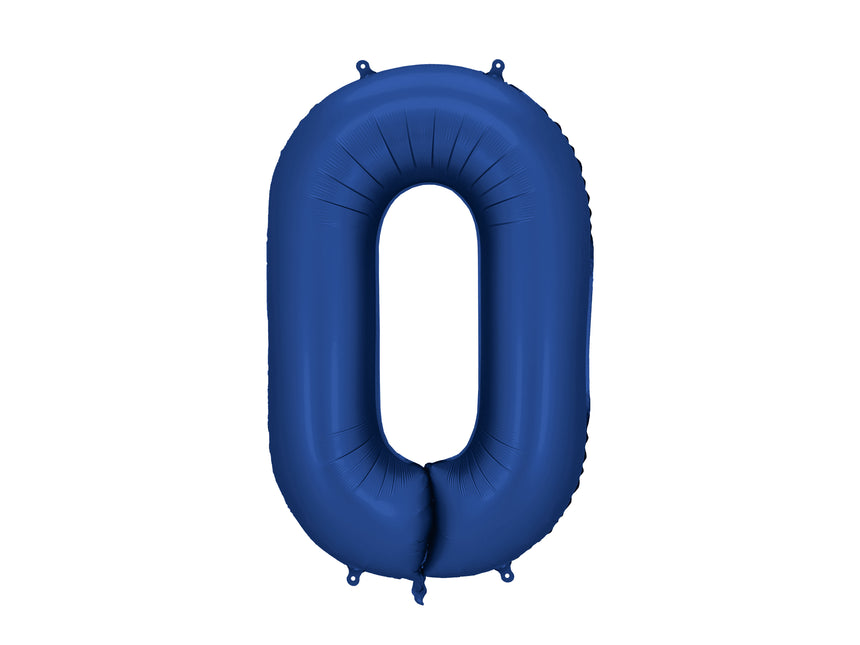 Palloncino 0 Year Figure Blu Satin Foil Vuoto 86cm
