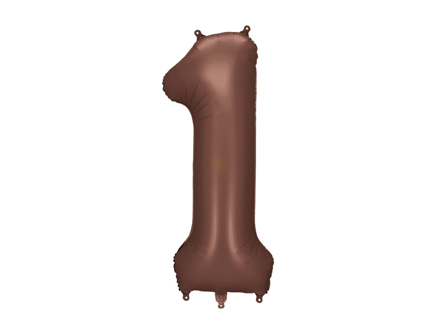 Palloncino 1 Anno Figura Marrone Vuoto 86cm