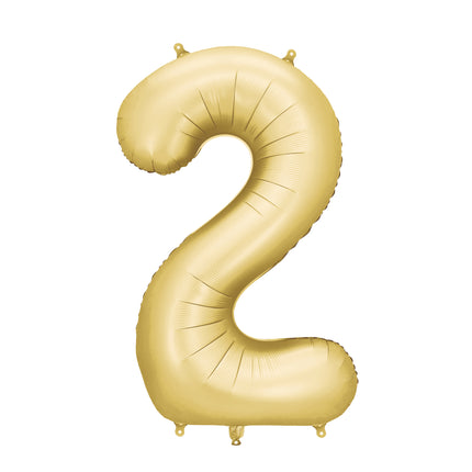 Palloncino a figura 2 anni Oro Satin Foil Vuoto 86cm