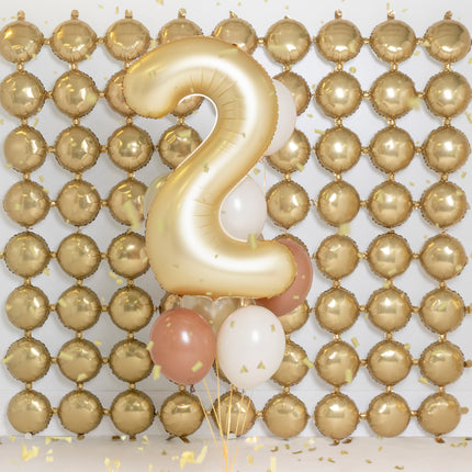 Palloncino a figura 2 anni Oro Satin Foil Vuoto 86cm