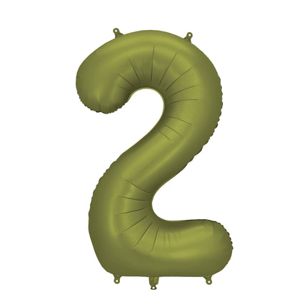 Palloncino figura 2 anni verde oliva vuoto 86 cm