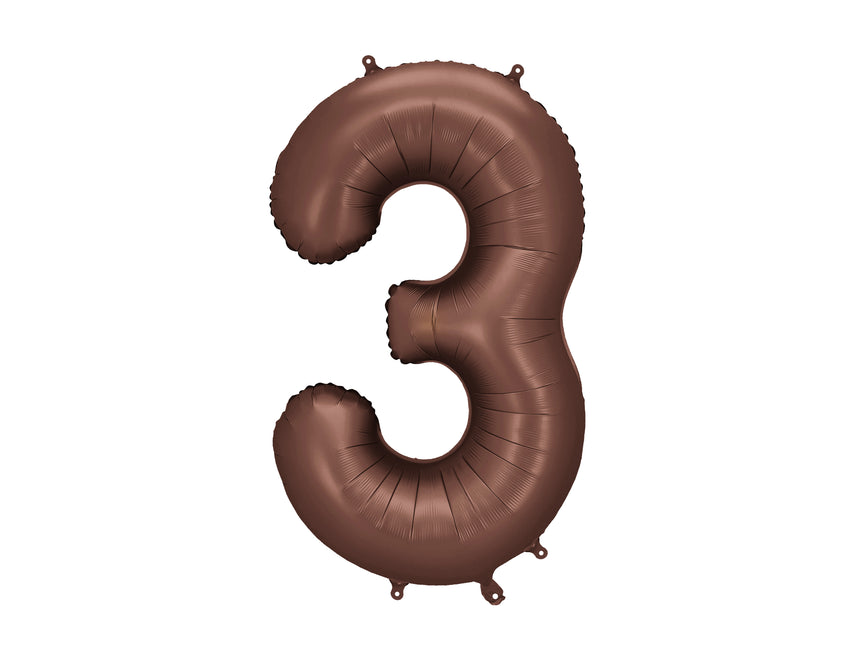 Palloncino a figura 3 anni Marrone Vuoto 86cm