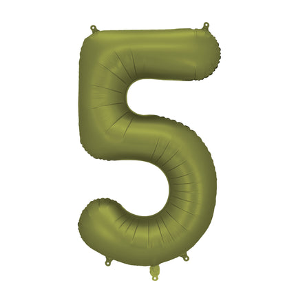Palloncino 5 anni verde oliva vuoto 86 cm