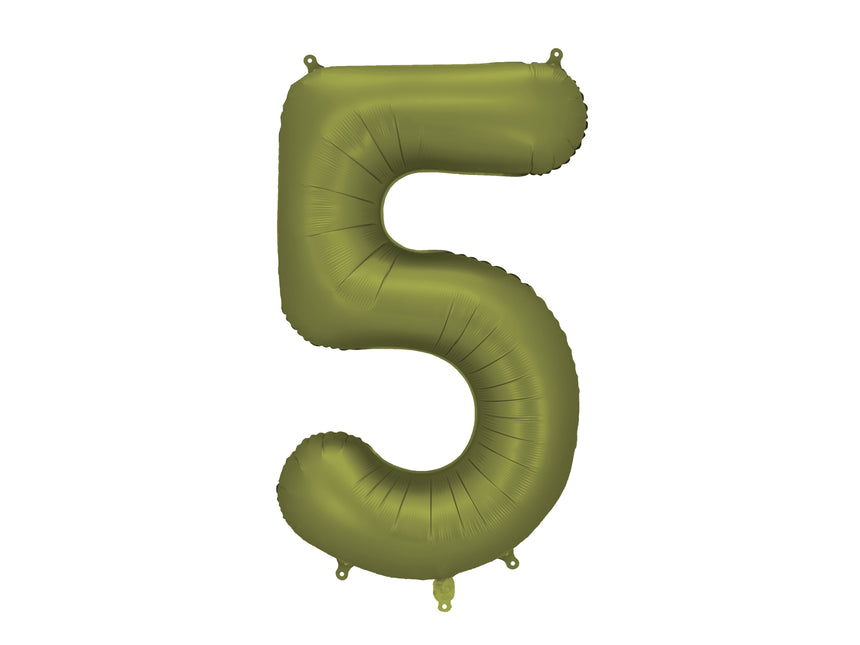 Palloncino 5 anni verde oliva vuoto 86 cm