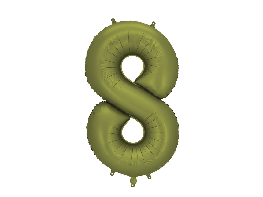 Palloncino di figura 8 anni verde vuoto 86 cm