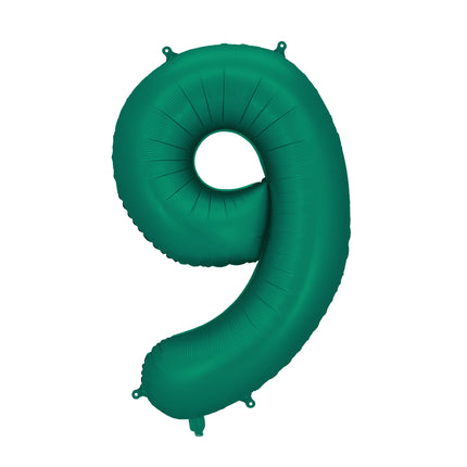 Palloncino figura 9 anni verde 86 cm